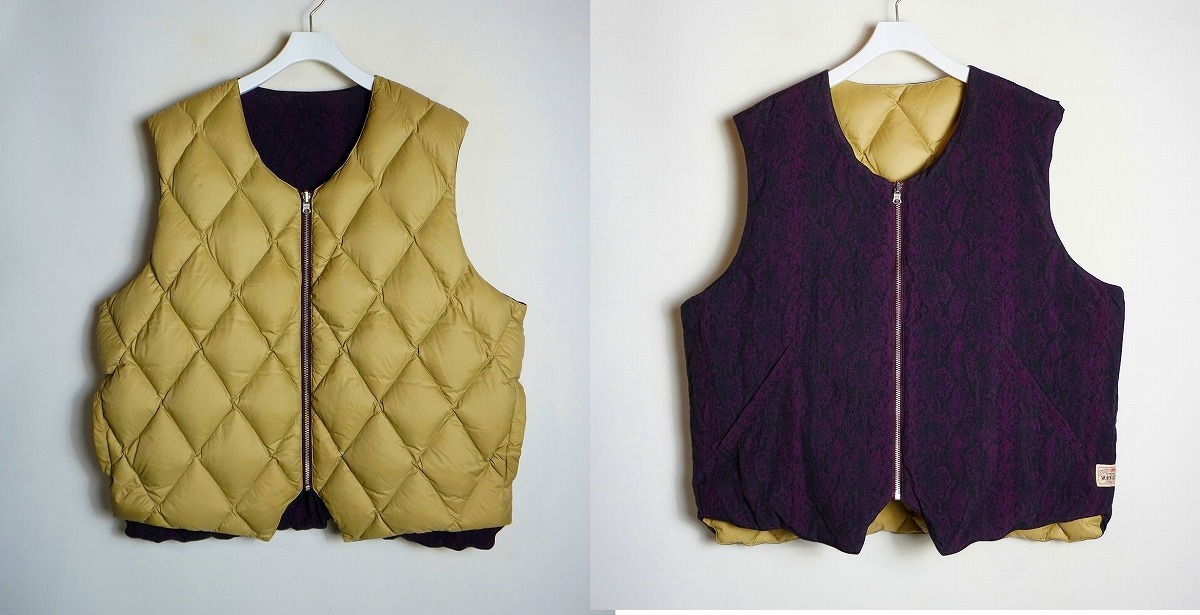 正規 STUSSY ステューシー PYTHON REVERSIBLE VEST WORK GEAR ダウン ベスト リバーシブル ヘビ柄 パイソン 115669 ベージュ 222P♪拍卖