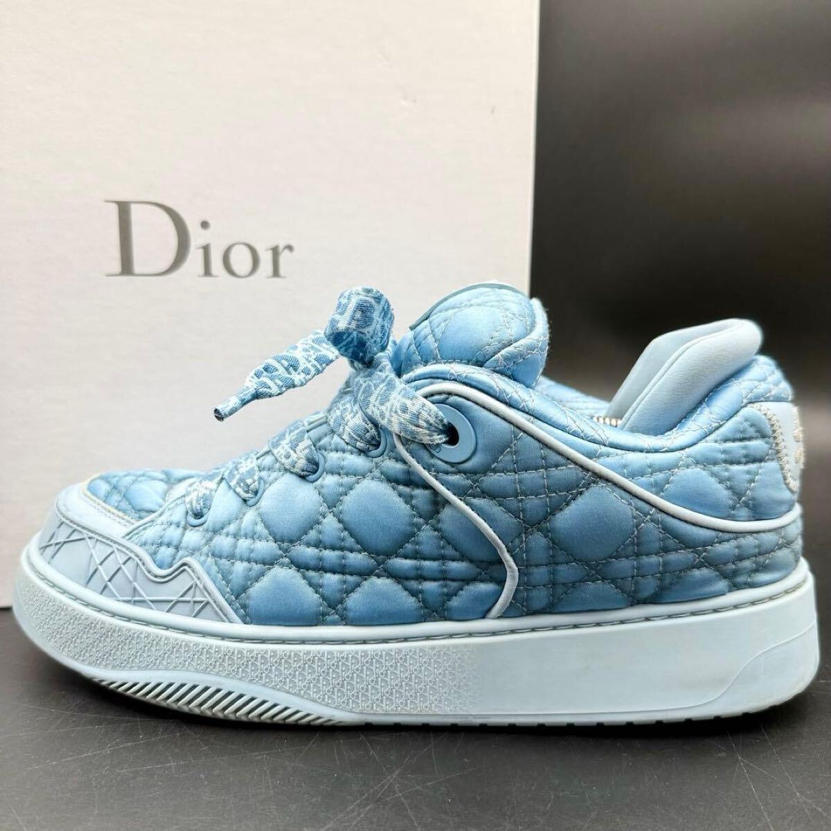 【希少世界限定470足/美品】Christian Dior ディオール B9S ERLコラボ カナージュ オブリーク メンズ スニーカー シューズ 靴 27cm相当拍卖
