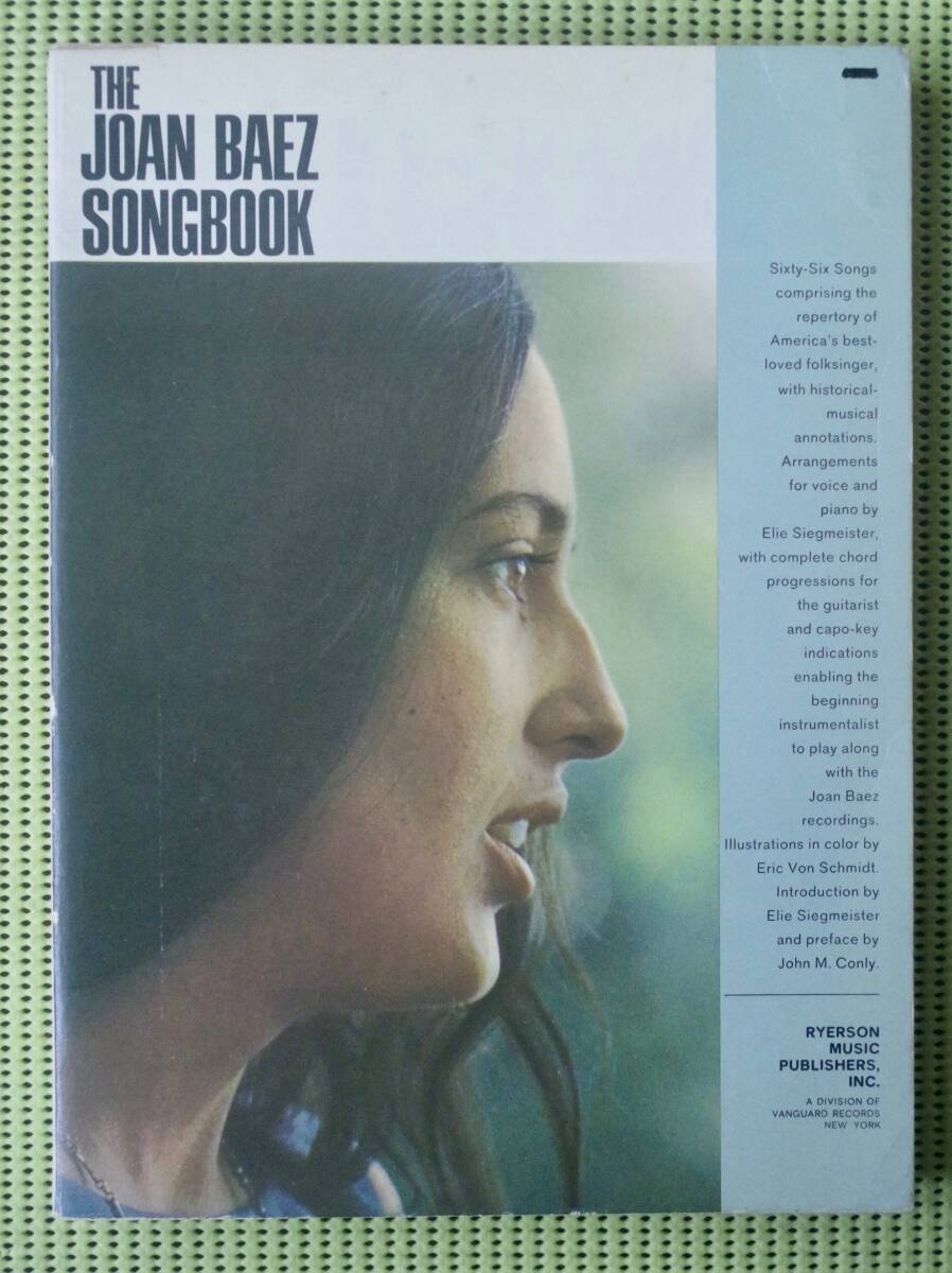 ジョーン・バエズ ソングブック JOAN BAEZ Songbook ギタースコア 180ページ 80曲 Fork/フォークソング/フラワーチルドレン拍卖
