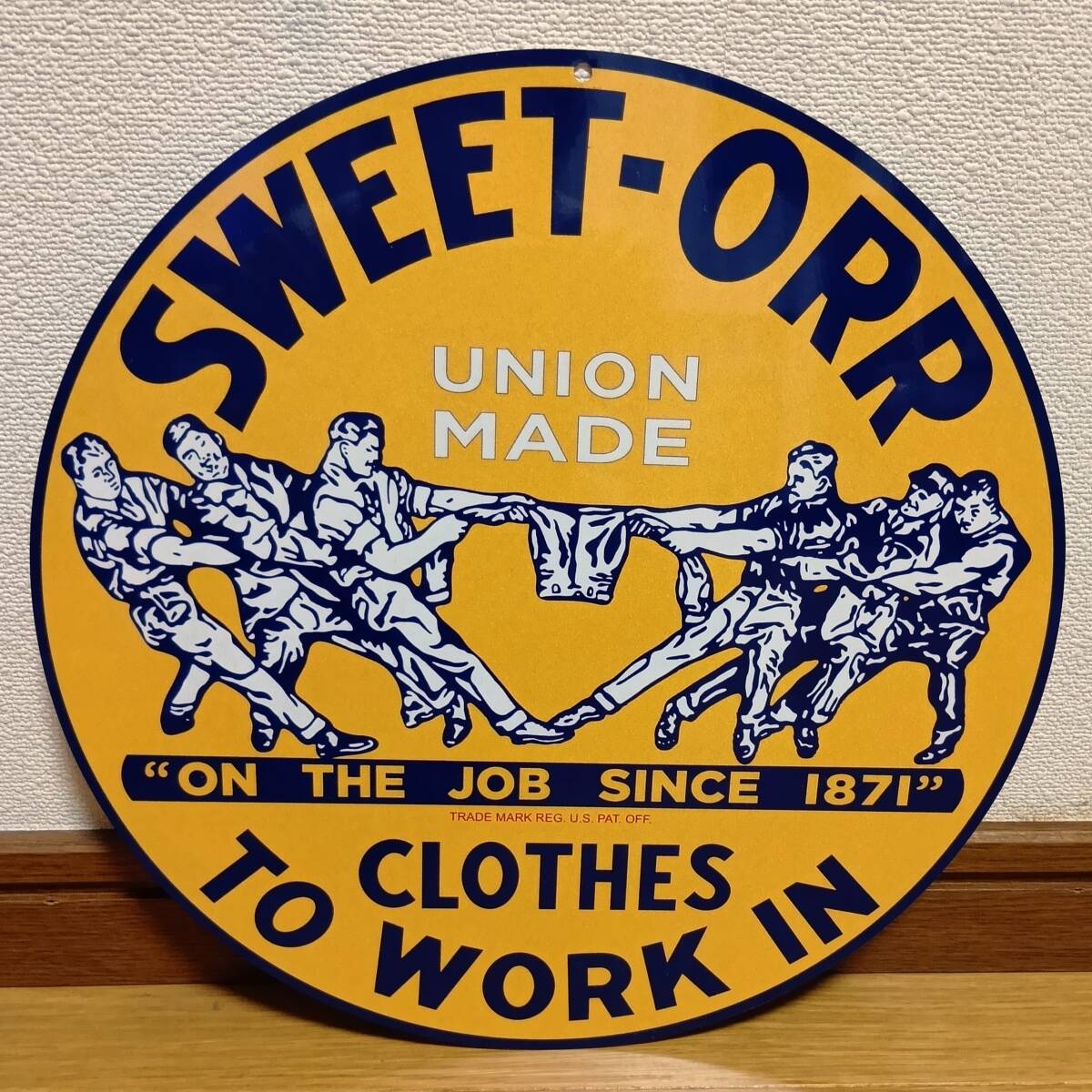■SWEET ORR バナー 看板 ティン サイン アメリカ製 USA デニム ワークブランド■ビンテージ HEADLIGHT リーバイス Buddy Lee カバーオール拍卖