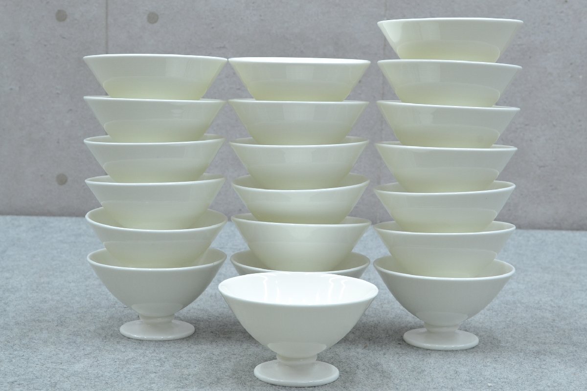 k1250■NARUMI ナルミ■デザートカップ 20点セット■外径φ約110mm 高さ約60mm■業務用洋食器 ホテル レストラン拍卖