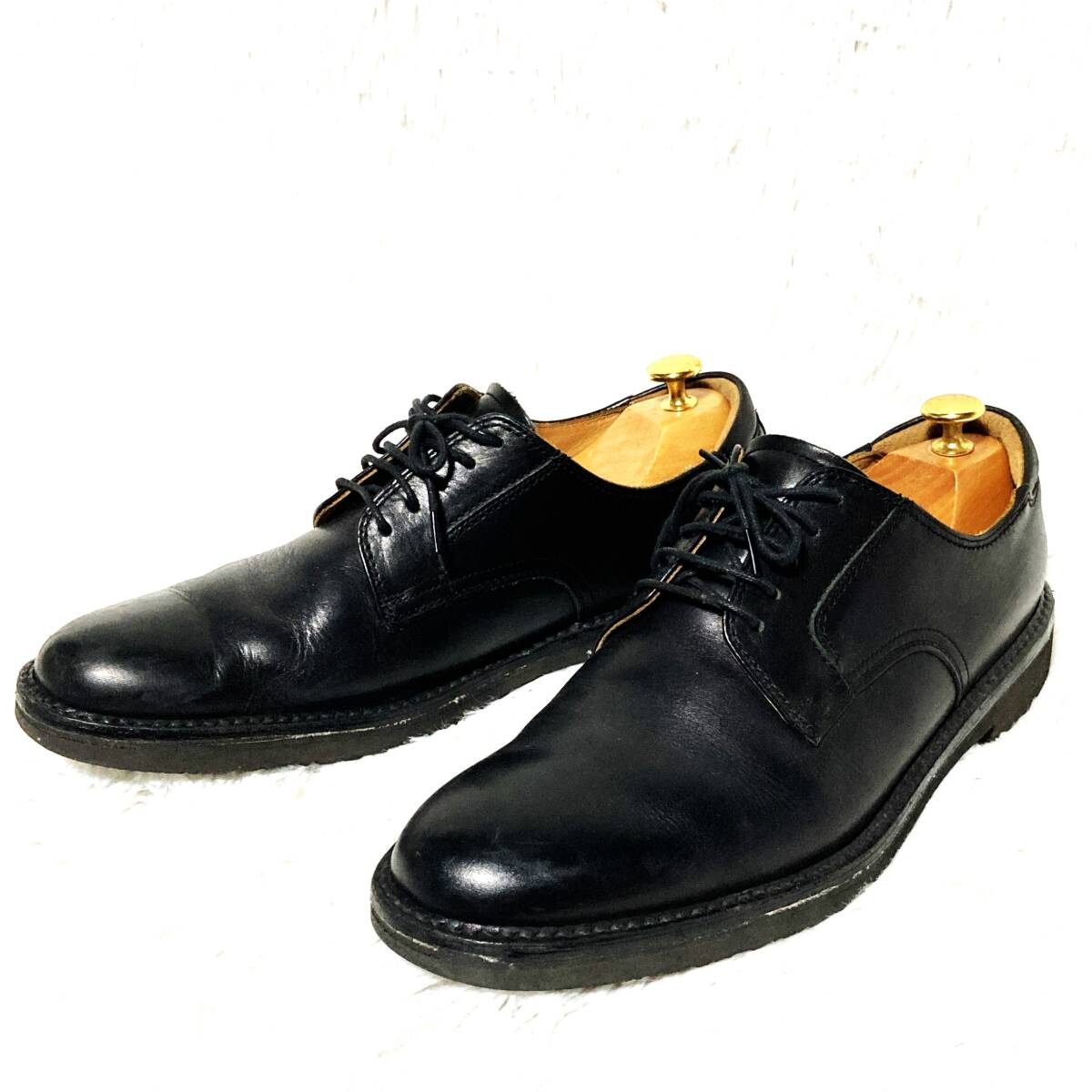 REGAL WALKER★101W★快適&本格★プレーントゥ ダービーシューズ オックスフォード ビジネス 軽量クッション 黒 表記27 リーガルウォーカー拍卖