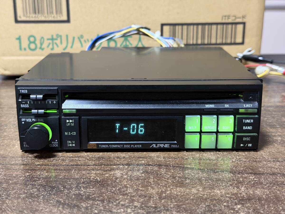 美品OH品□アルパイン製1DIN アンプレスCDデッキ 7903J 動作確認済拍卖