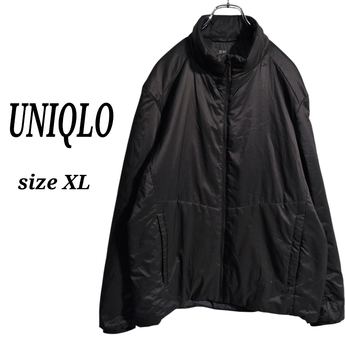 UNIQLO ユニクロ OLDUNIQLO ナイロン 中綿ジャケット ジャージ 黒 メンズ XL オーバーサイズ ビックシルエット 00s Y2K拍卖