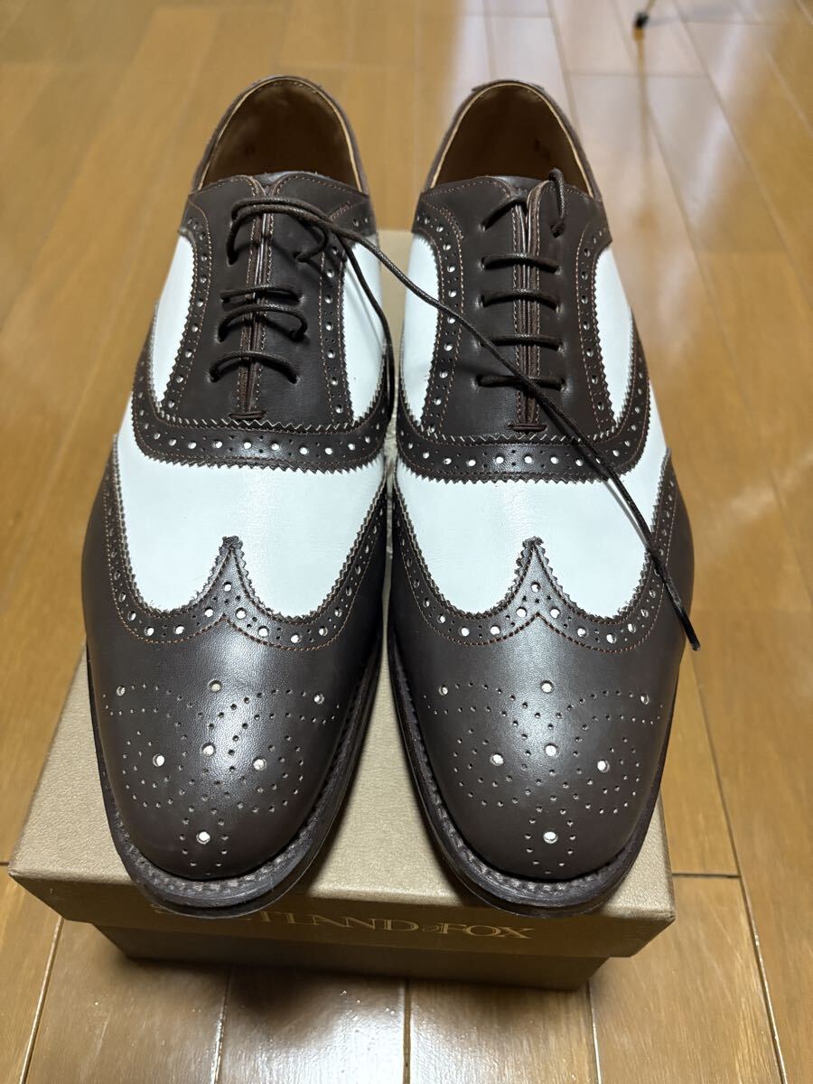 シェットランドフォックス★極上の一品★SHETLANDFOX★サイズ7.5★スペクテイターシューズ★茶色★ブラウン拍卖