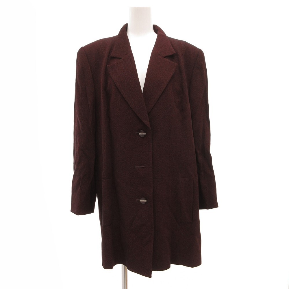 ジバンシィ GIVENCHY テーラードジャケット 3B 総裏地 46 赤 レッド ボルドー /JS ■GY18 レディース拍卖