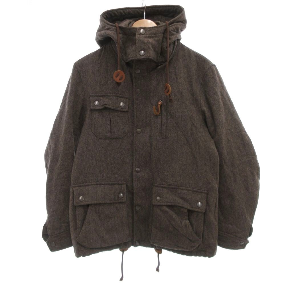 タケオキクチ TAKEO KIKUCHI フーデッドジャケット 4 茶 ブラウン 長袖 フラップポケット /NU ■YHS11 メンズ拍卖