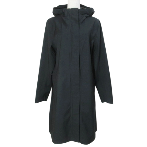 ユニクロ UNIQLO 18AW ブロックテックコート 212-409097 フーディー ミドル丈 L 黒 ブラック /X レディース拍卖