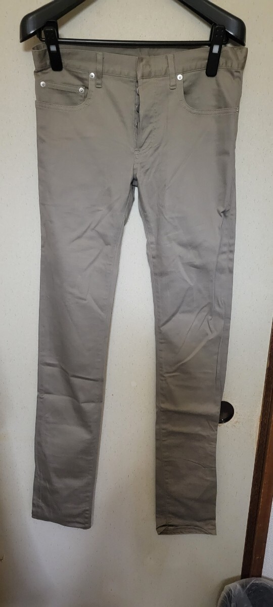 ディオールオム コットンストレッチパンツ デニム Dior Homme エディスリマン カーキ ワークパンツ スキニー PANTS 28拍卖