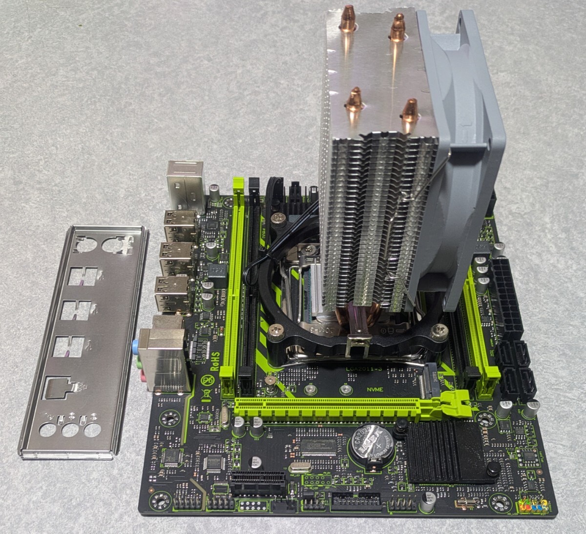 ジャンク x99 xeon e5-2650V4 IOパネル付属 CPUファン マザーボード拍卖