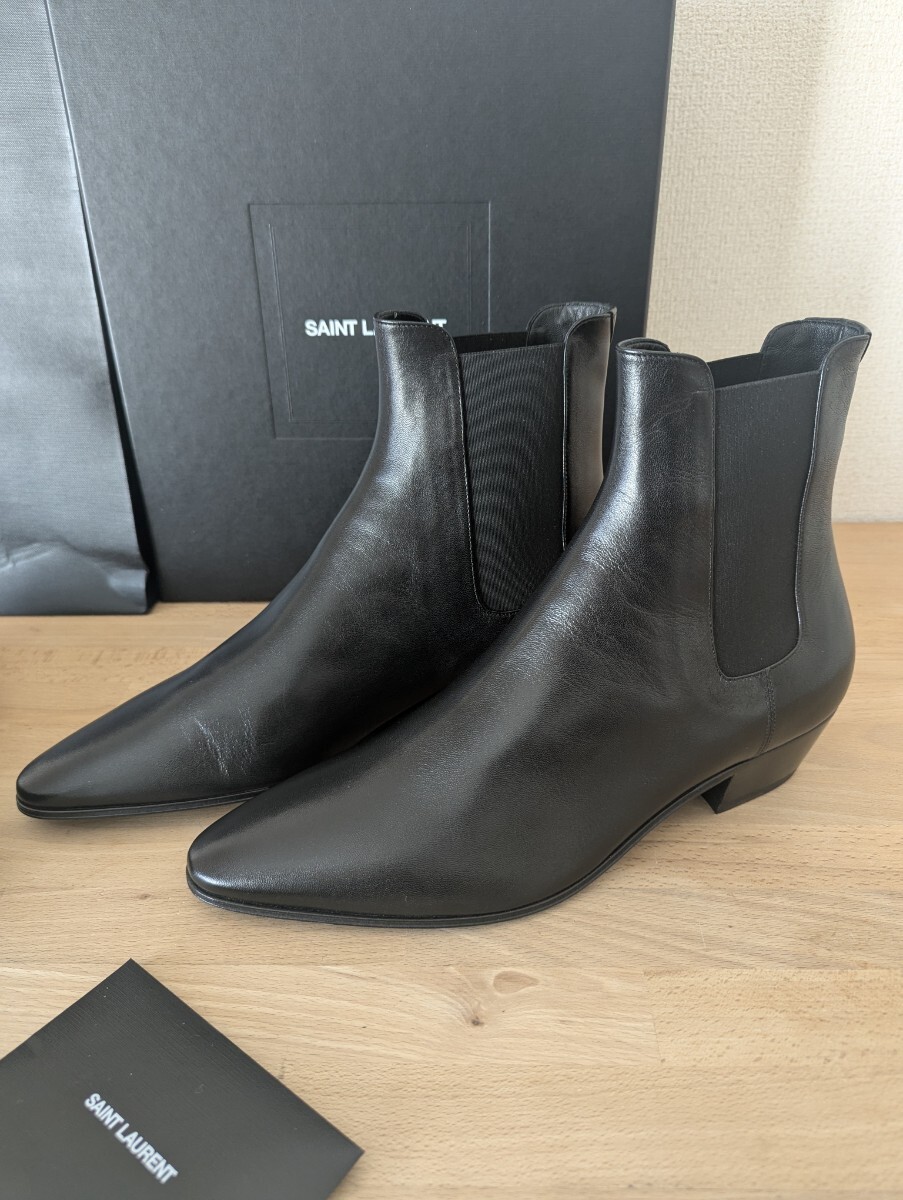 新品 saint laurent サイドゴアブーツ 44 vassili 黒 チェルシーブーツ ヴァッシーリ サンローランパリ アンソニーヴァカレロ dior CELINE拍卖
