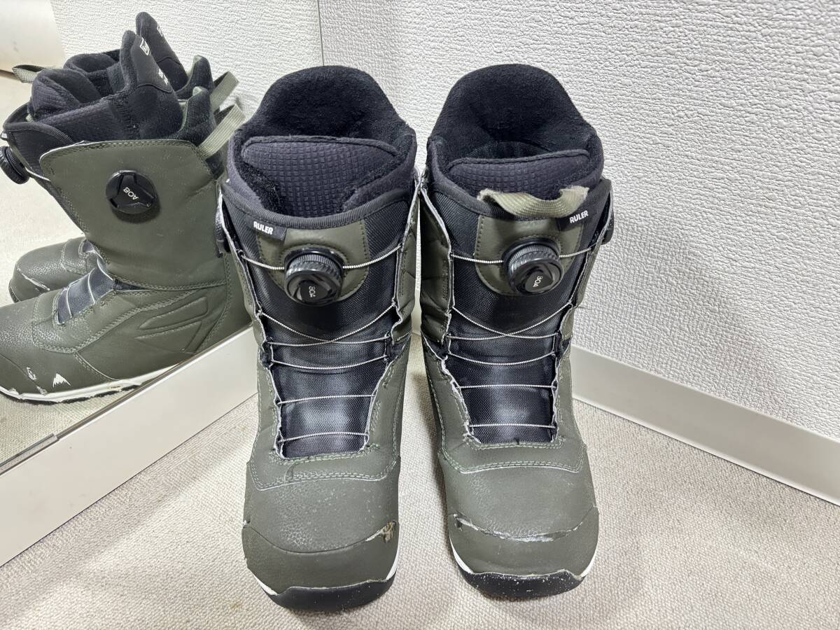 BURTON バートン RULER ルーラー BOA WIDE US9.5 27.5cm カーキ 中敷き無し 箱無 中古拍卖
