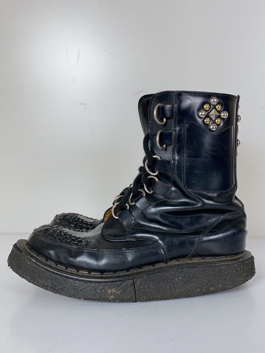 GEORGE COX◆レースアップブーツ/UK8/BLK/13342拍卖