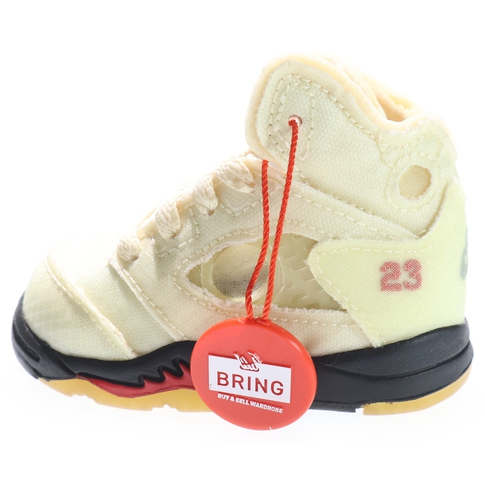 ナイキ ×OFF-WHITE TD AIR JORDAN 5 SAIL オフホワイト エアジョーダン5 セイル ローカットスニーカー クリーム キッズ 3C/9cm CV4828-100拍卖