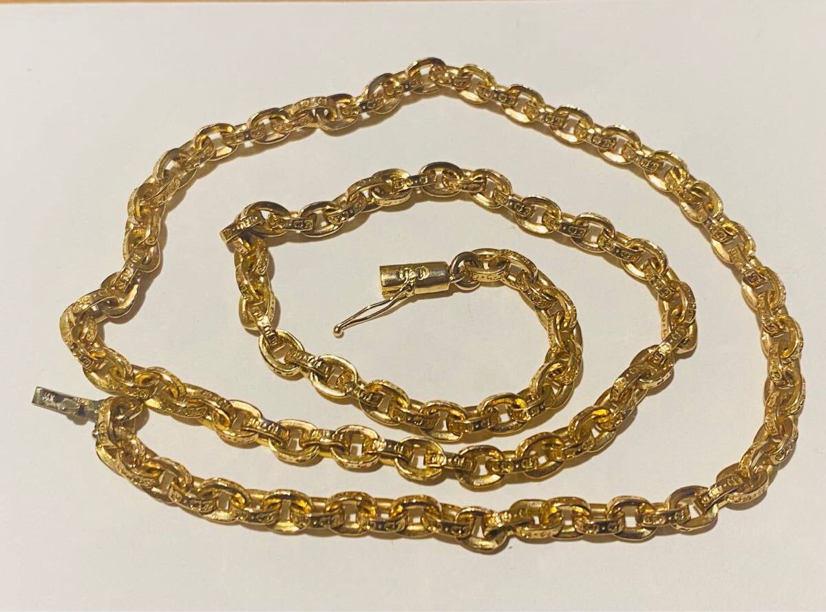 CHROME HEARTS クロムハーツ ペーパーチェーン 20インチ 22k ネックレス クロス チャーム タイニーe GOLD buyee 歓迎拍卖