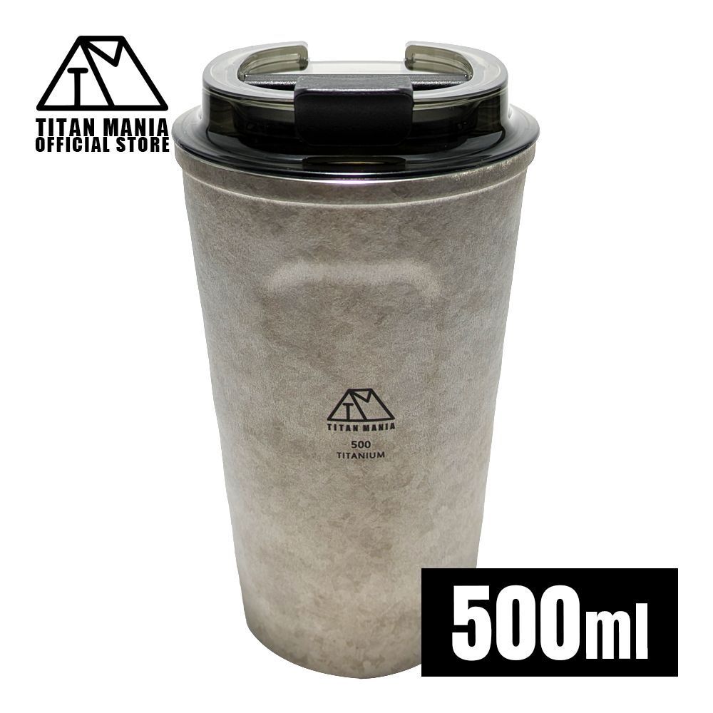 TITAN MANIA チタンマニア チタンタンブラー チタン製 蓋付き 500ml 持ち運び 軽量 頑丈 真空断熱 カップ 保温保冷 おしゃれ titan2296拍卖