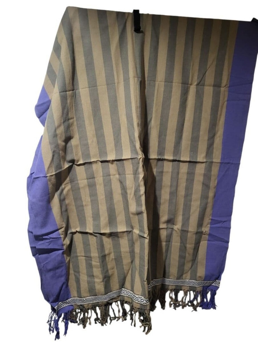 70s issey miyake coat scarf ストール マフラー 1枚の布 ストライプ拍卖