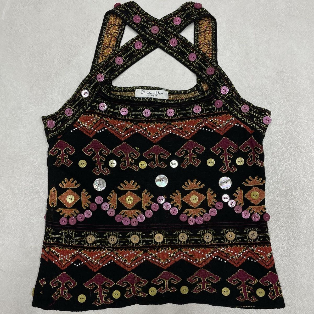 Christian Dior by Galliano ディオール 刺繍 ボタニカル タンクトップ拍卖