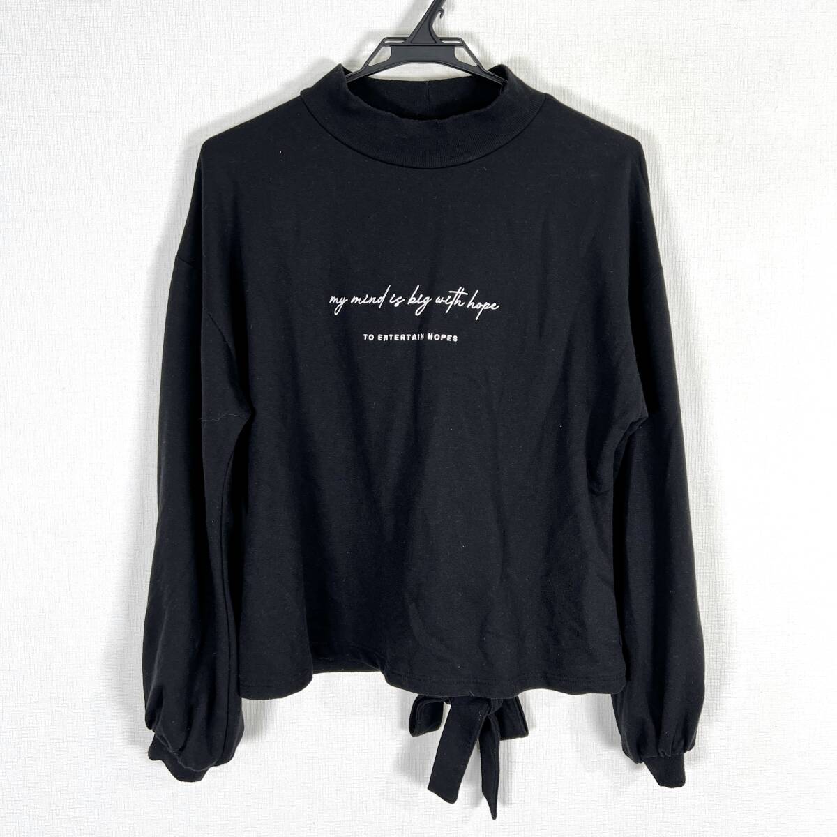 【Papel lapiz】パペルラピス 千趣会 黒 ブラック系 ハイネック スウェット トレーナー トップス 子供服 キッズ JM(155~165)【c051】拍卖