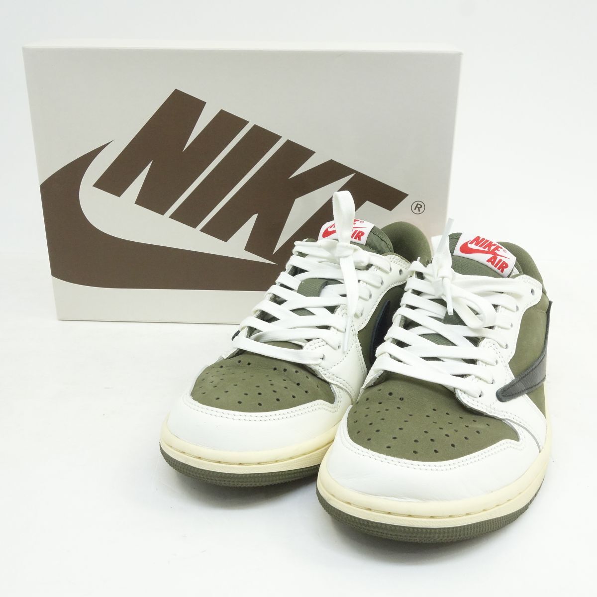 153s NIKE × Travis Scott ナイキ トラヴィススコット AIR JORDAN 1 LOW DM7866-200 US6.5 24.5cm レディース 箱有 ※中古拍卖