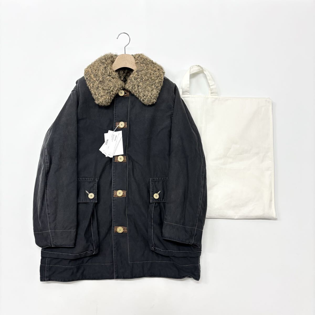 24aw 2024 室内試着のみ VISVIM ビズビム WINFIELD COAT ライナー付き ダメージ加工 コート NAVY ネイビー size 2 0124205013002 801-3750拍卖