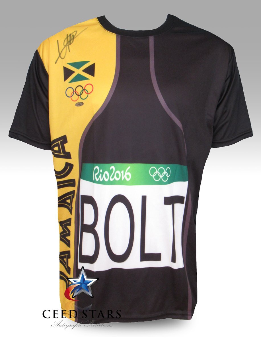 【CS】ウサイン・ボルト 直筆 サイン 入り ジャージ ベケット社 筆跡鑑定ホログラム 人類最速 オリンピック 金メダリスト シードスターズ拍卖