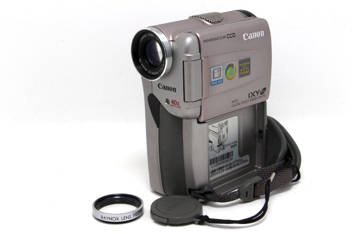 【動作未確認】Canon Digital Video Camera IXY DV DM-PV2 MiniDV キヤノン デジタルビデオカメラ RAYNOX レンズプロテクター付き #7562拍卖