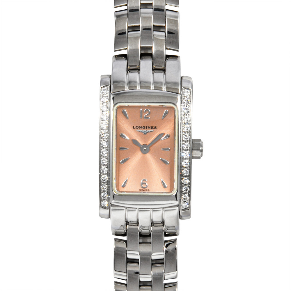 ロンジン LONGINES L5.158.0 ドルチェビータ 腕時計 クォーツ ピンク文字盤 ダイヤベゼル レディース拍卖