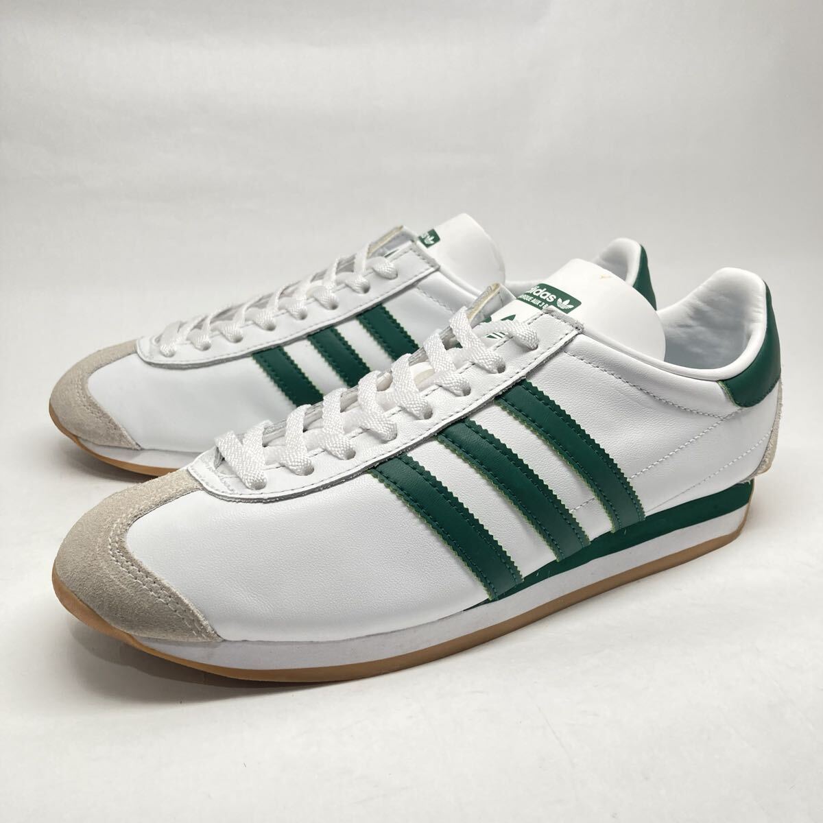 即決!名作! 21製 adidas COUNTRY OG FZ0013 レザー 白 x 緑 サイズ US10 28cm / アディダス カントリー 天然皮革拍卖