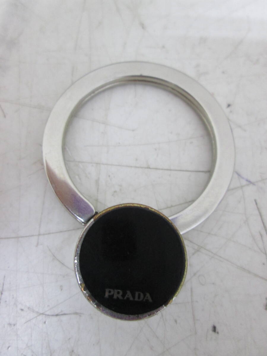 (9)☆PRADA プラダ キーリング キーホルダー ブラック 1AP022 チャーム拍卖