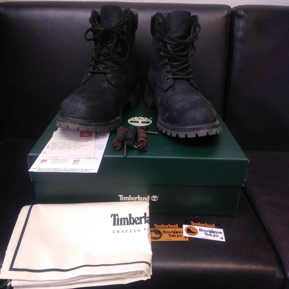 《靴》 メンズ「ティンバーランド:リュクス ウォータープルーフ 6インチブーツ ブラック ヌバック」 サイズ:27.5cm TIMBERLAND LUXE拍卖