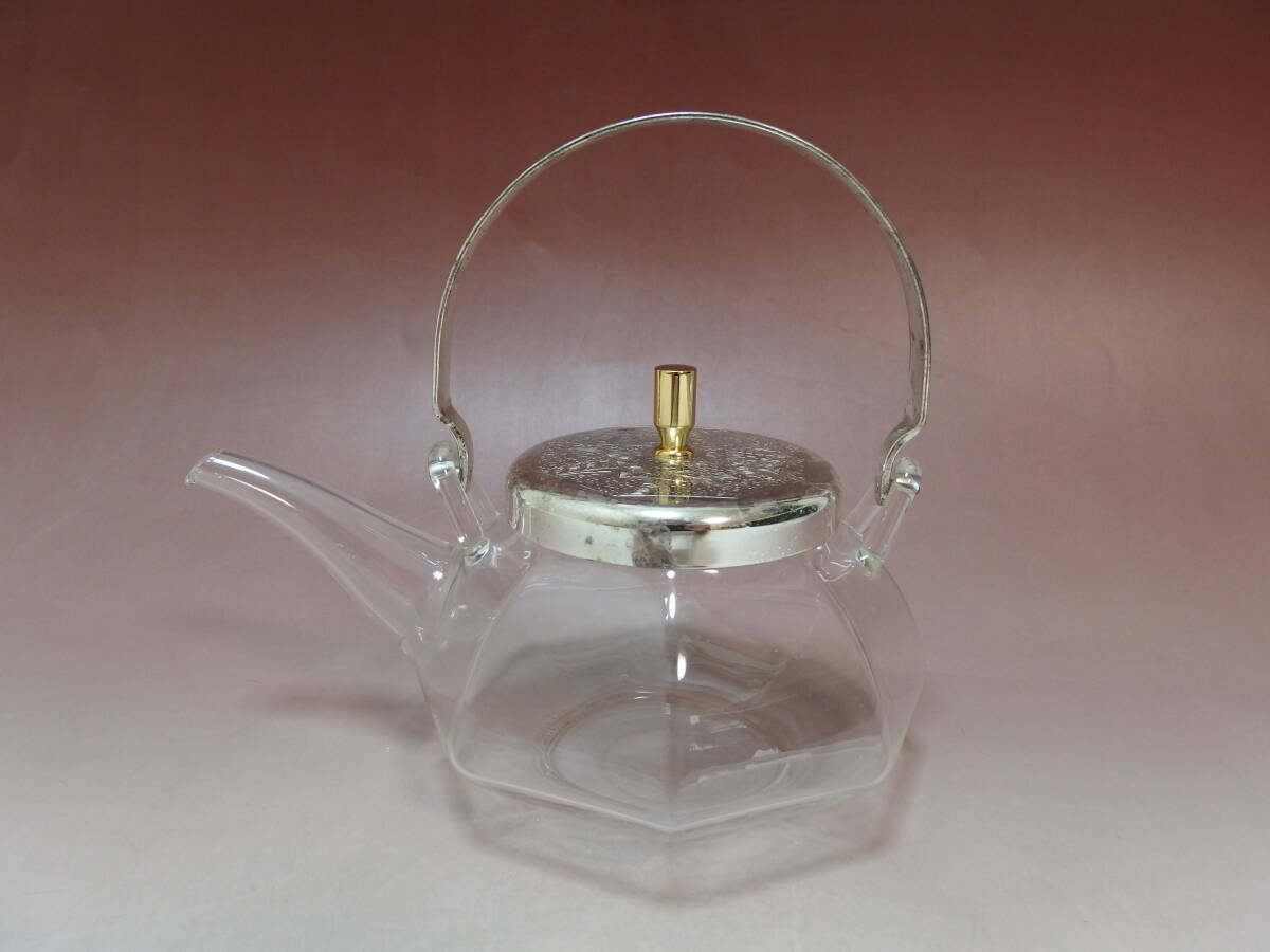 ハリオ 八角地炉利 八角ちろり 耐熱ガラス ガラス製 酒器 ※氷入れ欠品拍卖