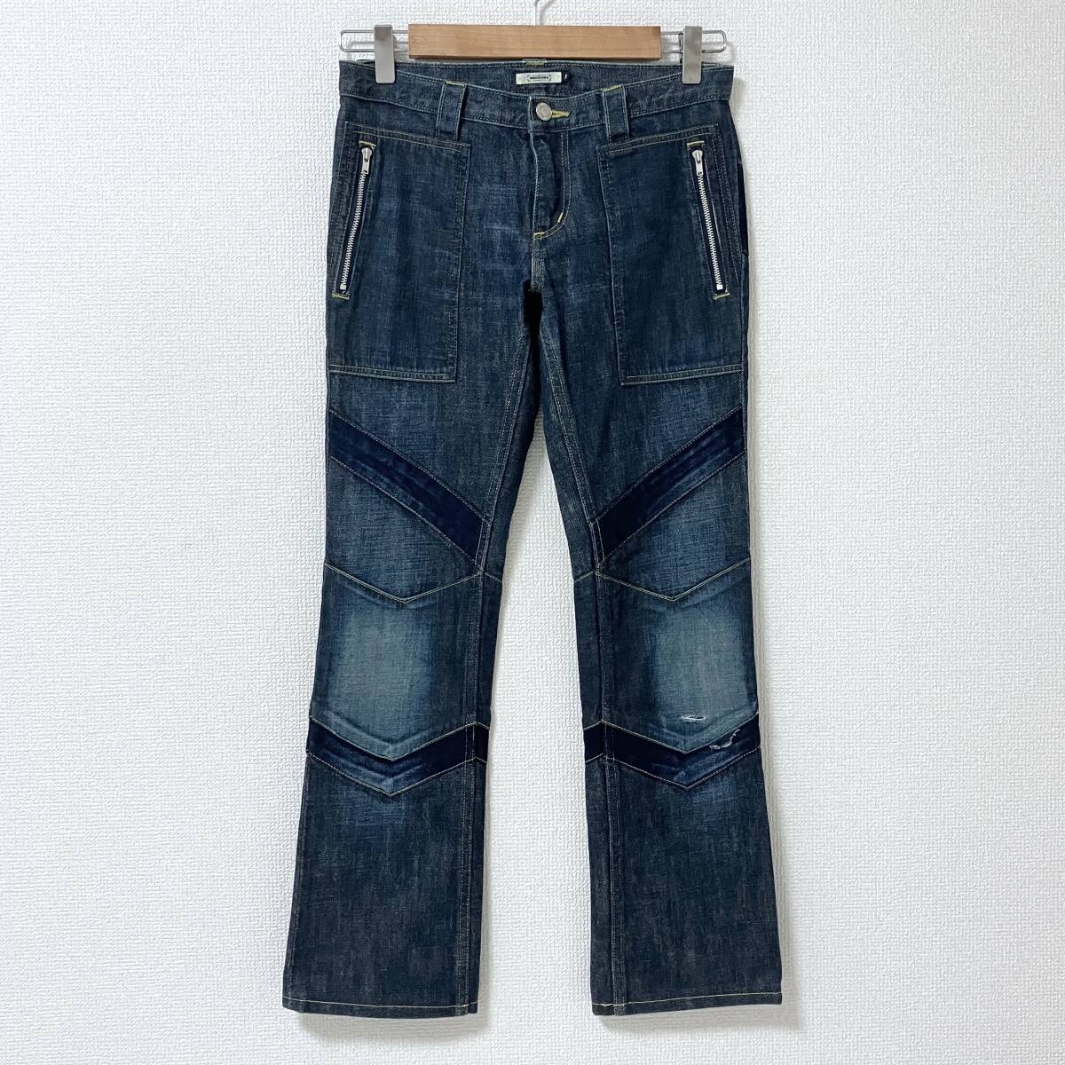 2001AW 宝飾期 UNDERCOVER パッチワーク 切替 デニムパンツ レディース Sサイズ アンダーカバー DAVF VINTAGE archive 5100151拍卖