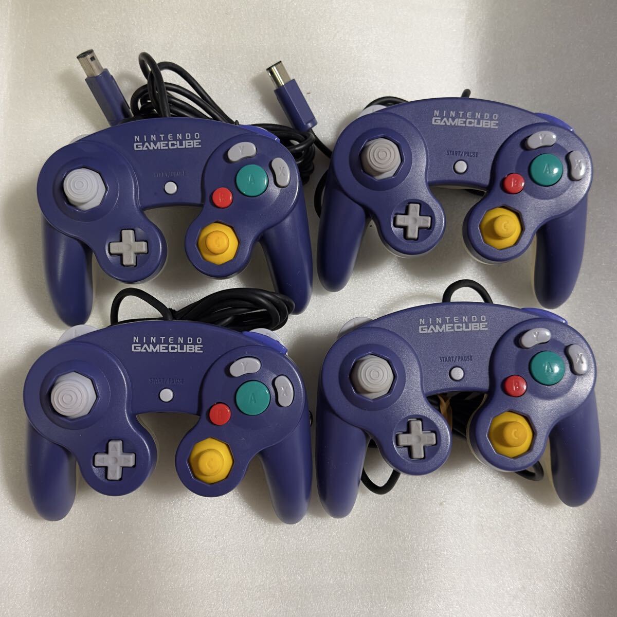 GC ゲームキューブ用コントローラ バイオレット&クリア 4台セット拍卖