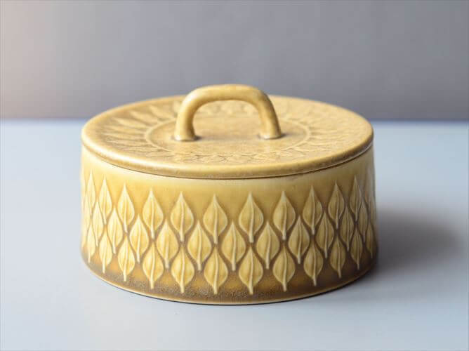デンマーク製 クイストゴー レリーフ ジャムポット シュガーポット Nissen relief J.H.Quistgaard 北欧 アンティーク ヴィンテージ_it4268拍卖