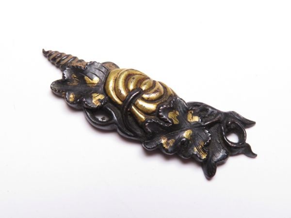 【12892】刀装具(堤物)江戸~明治 赤銅 象嵌 金具(初品・買取品)拍卖