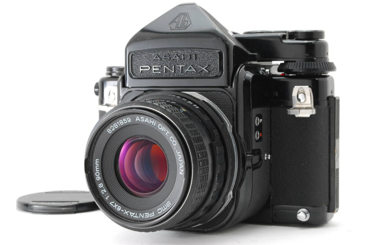 露出計OK【良品 保障付 動作確認済】 Pentax 6x7 ペンタックス TTL M/UP ミラーアップ 中判カメラ + SMC 6x7 90mm f/2.8 レンズ #V1086拍卖