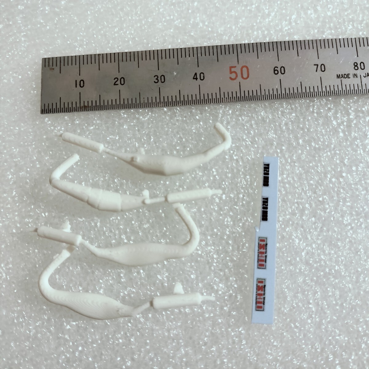 1/24 ミニプラモデルパーツ 素材 RZ250 RZ350 チャンバー③④デカール付き ヤマハ エフトイズ f-toys 拍卖