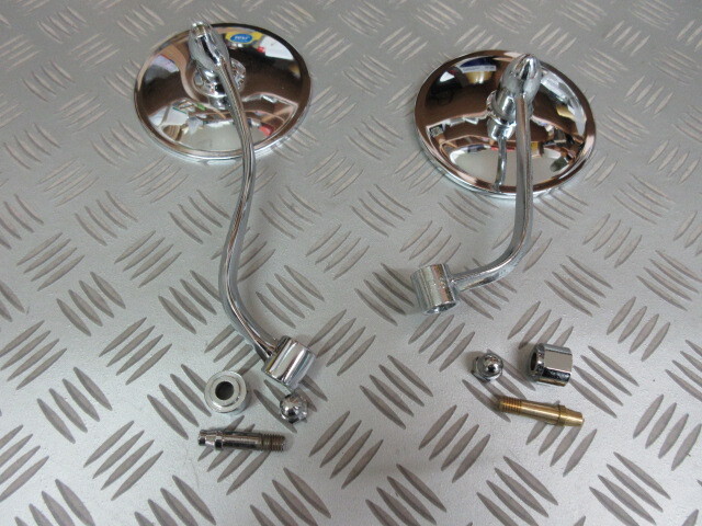 VW Beetle Mirror 1950-1967 ビートル ドアミラーpr NEW Round,Chrome 右LongArm.LHD拍卖