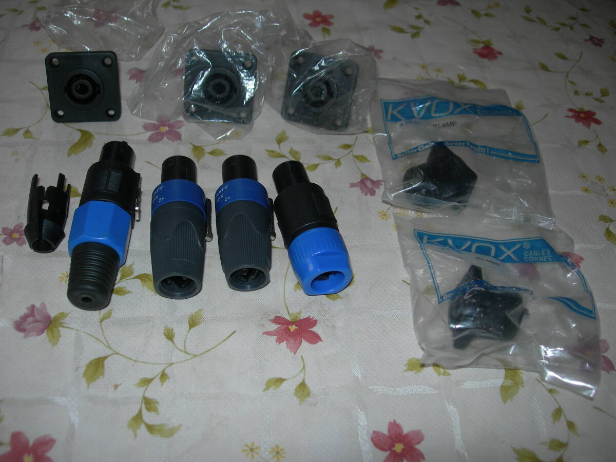 ★ 音響ケーブルコネクター スピコン 4個 スピコン型レセブタルコネクター 5個 9点 送料(600円) 新品 拍卖
