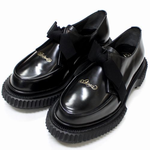 UNDERCOVER × ADIEV 25AW リボンレザーローファー 43 ブラック拍卖