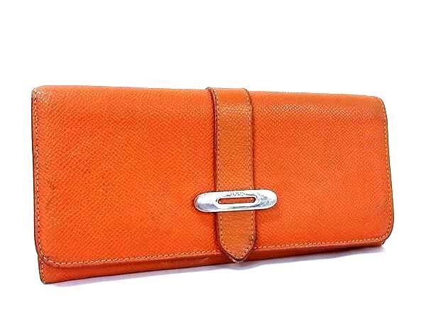 TODS トッズ レザー 二つ折り 長財布 ウォレット 小銭入れ 札入れ レディース メンズ オレンジ系 DG5393拍卖