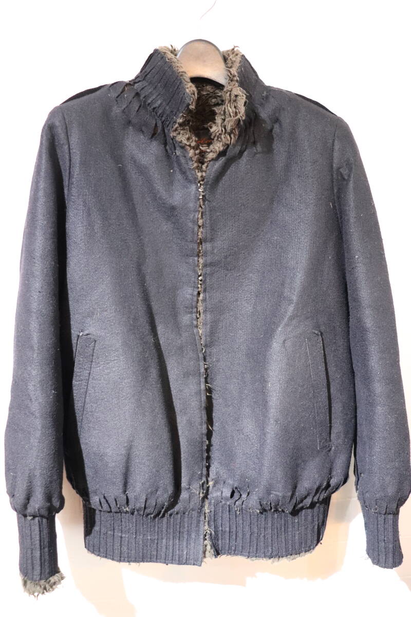 2005AW 即決 UNDERCOVER アンダーカバー art&crafts BUT BEAUTIFUL Ⅲ期 ファーボア裏地付き フェルト生地 クラフトジャケット ブルゾン拍卖