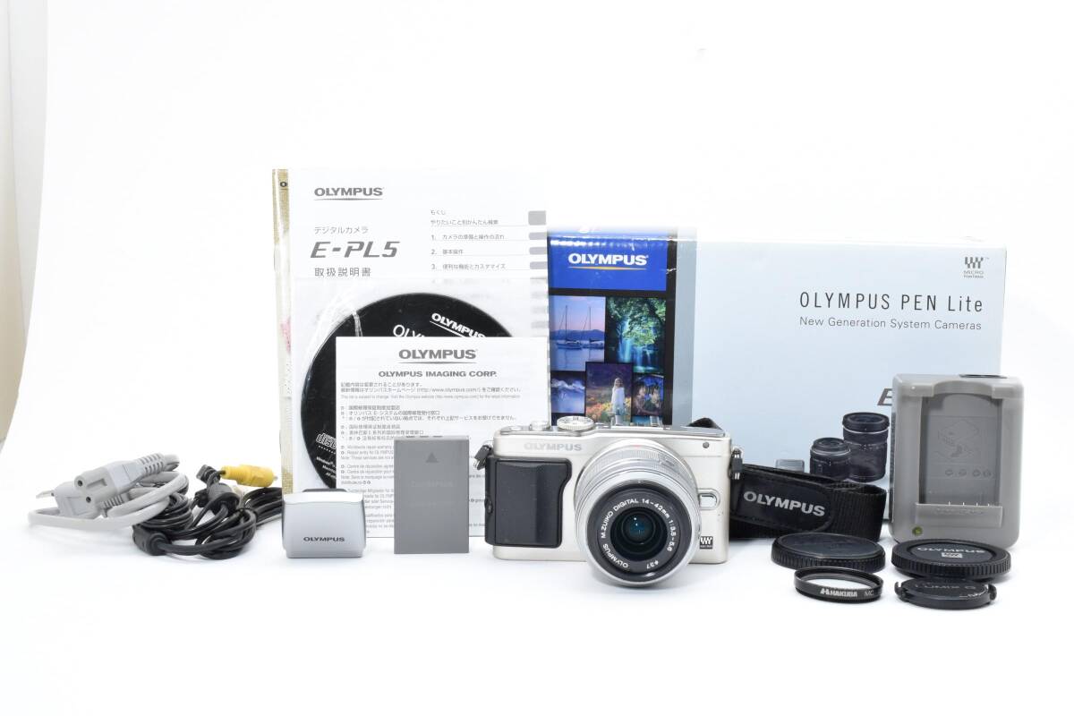 OLYMPUS/オリンパス PEN Lite E-PL5 ミラーレス一眼カメラ レンズキット 元箱、付属品有り ♯4585拍卖