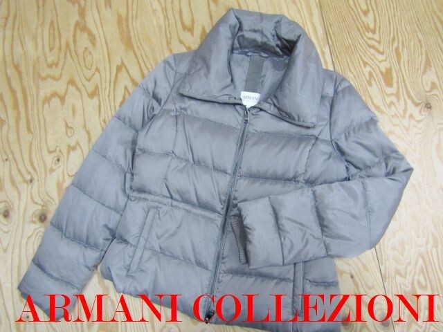 ★アルマーニ ARMANI COLLEZIONI★レディース デザインダウンジャケット グレー★R80118047B拍卖