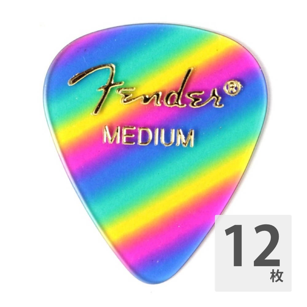 フェンダー ギターピック 12枚 セット ミディアム 351 Shape Premium Picks Medium Rainbow Fender拍卖