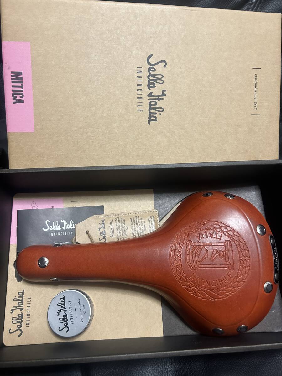 Selle Italia Mitica ミチカ セライタリア イタリアンレザーサドル 革サドル ブラウン拍卖