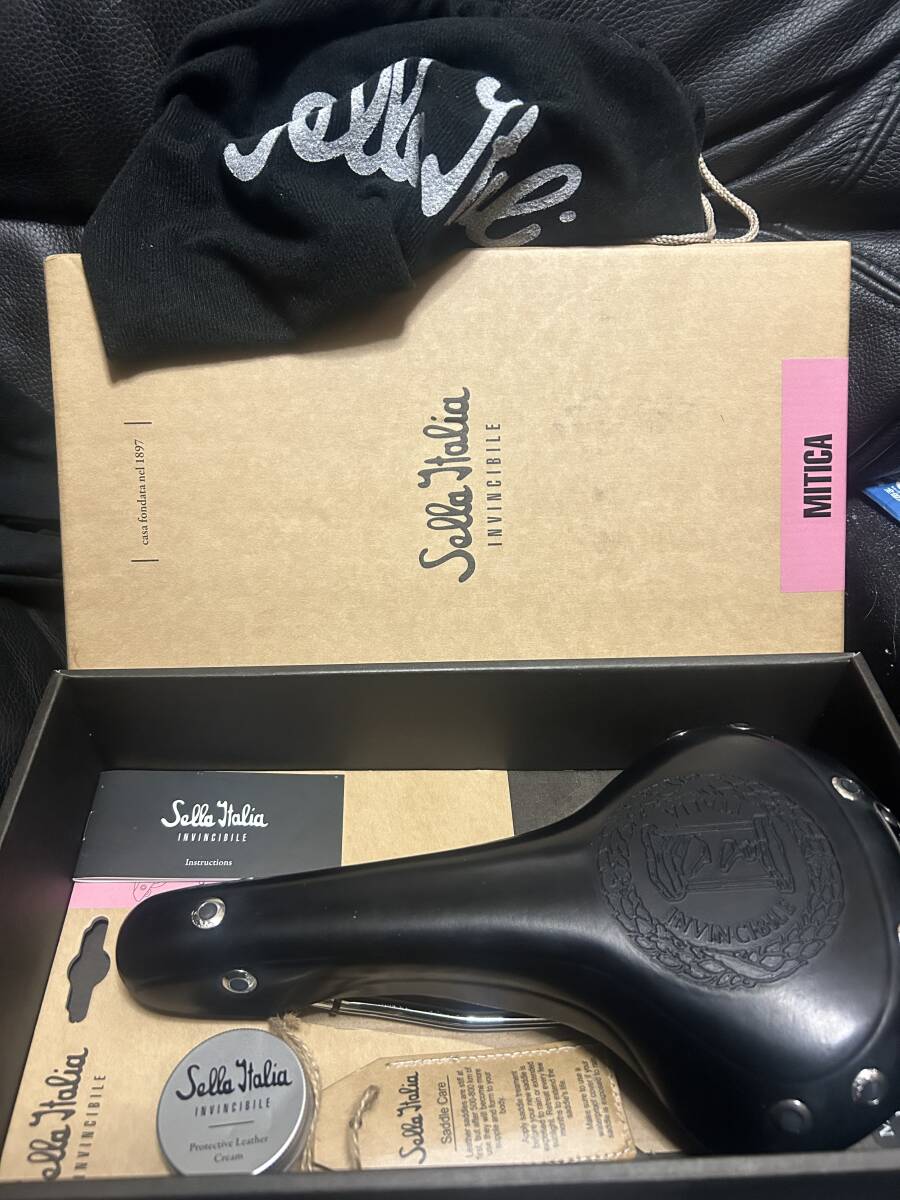 Selle Italia Mitica ミチカ セライタリア イタリアンレザーサドル 革サドル ブラック拍卖