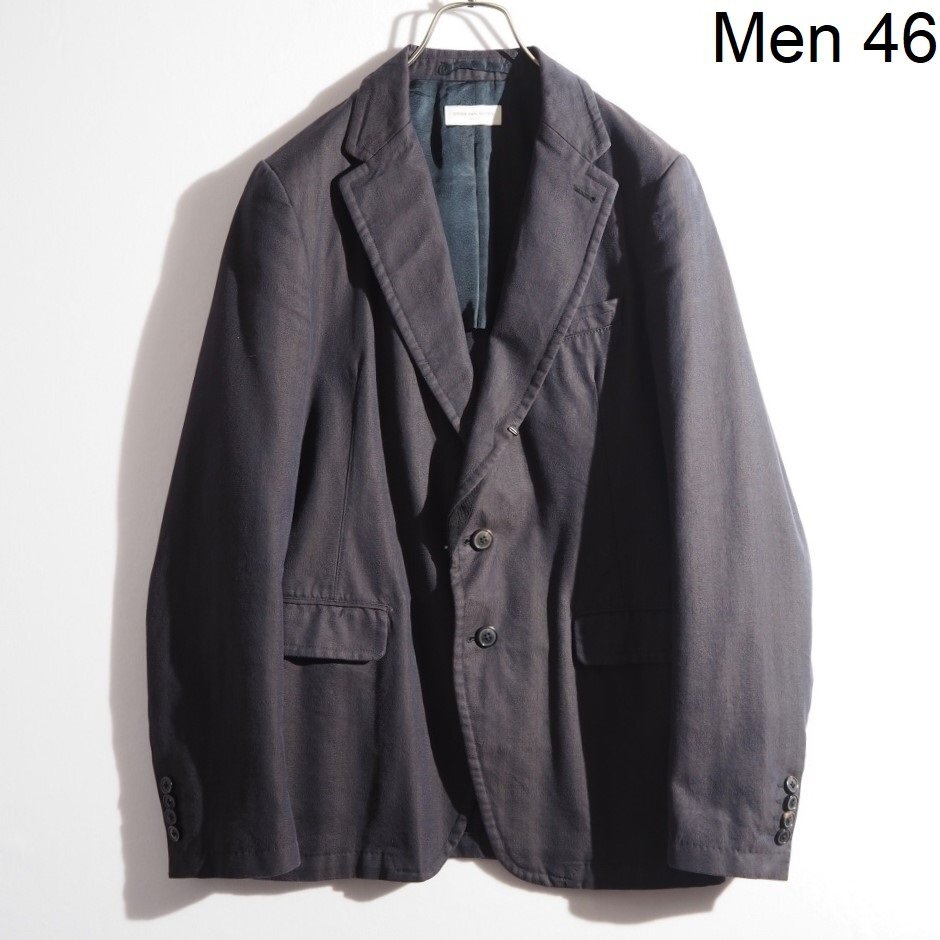x5662P ▼DRIES VAN NOTEN ドリスヴァンノッテン▼ アーカイブ コットンウール テーラードジャケット ネイビーブラウン 46 春~秋 rb mks拍卖