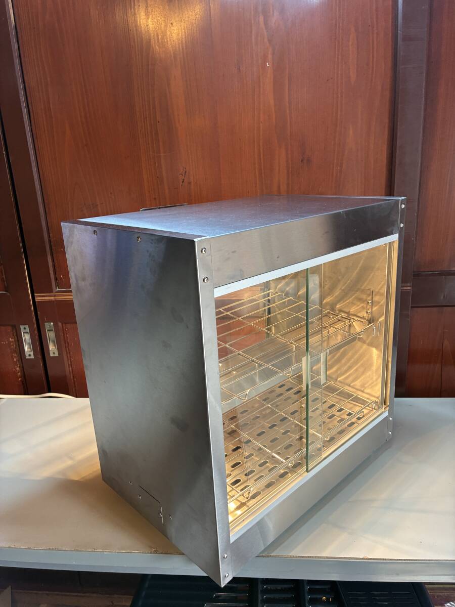 ★中古良品 安吉 YASUKICHI 卓上型 電気100V 温蔵ショーケース 保温 フードウォーマー PRO-4WSE-C★拍卖